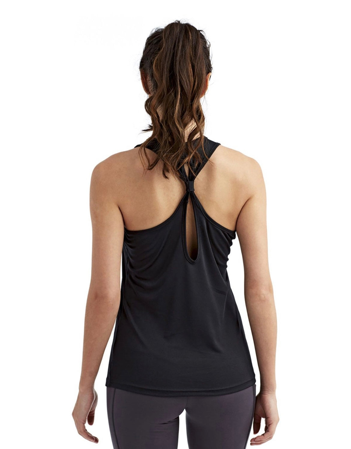 Black Knotted Active Tank